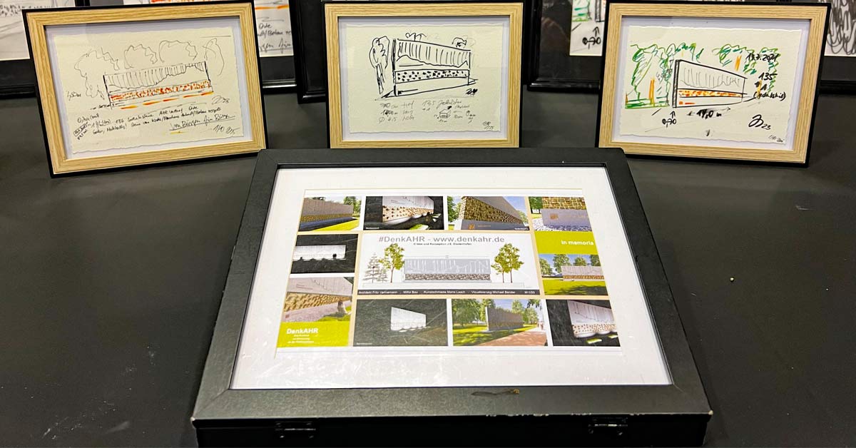 Der heimische Künstler Jochen „Josh“ Diedenhofen lud jüngst zur Vernissage seiner Ausstellung „Zeitspuren – DenkAHR und ausgewählte Werke“