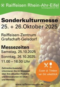 Die Veranstaltung in Gelsdorf findet in diesem Rahmen zum ersten Mal statt. Sie ist hervorgegangen aus der erfolgreichen Ahrweinbaumesse. 