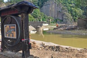 Am ehemaligen Parkplatz in Altenahr im Jahr 2021