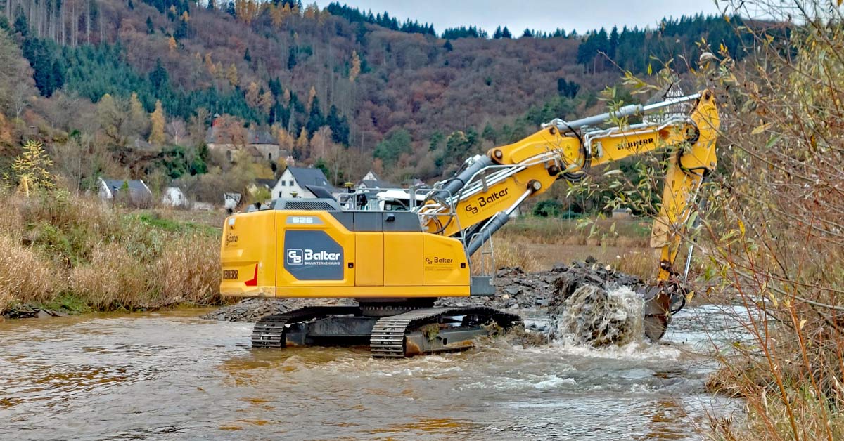 Baustart in Altenburg: Neue Retentionsflächen, Ufersicherungen und Flussbett-Arbeiten sorgen für besseren Hochwasserschutz im Ahrtal.