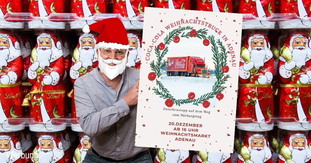 Weihnachten auf Rädern! Coca-Cola Truck macht Halt in Adenau.