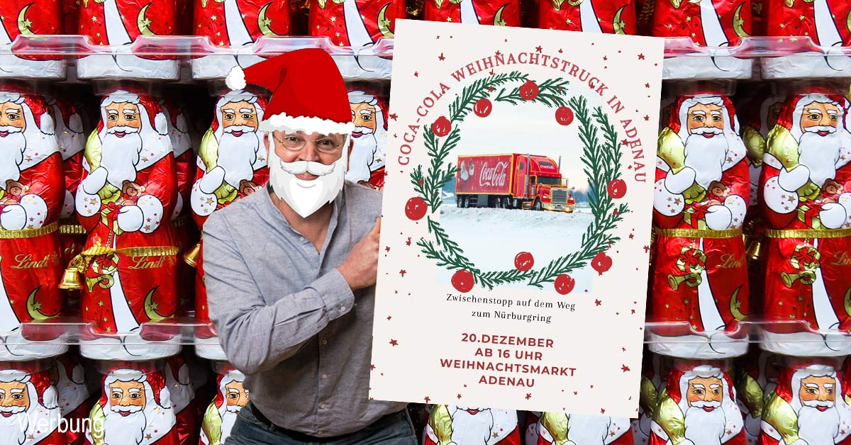 Weihnachten auf Rädern! Coca-Cola Truck macht Halt in Adenau.