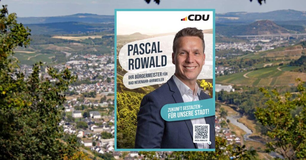 Von der Polizei ins Rathaus Bad Neuenahr Ahrweiler? Bürgermeisterkandidat Pascal Rowald will Bad Neuenahr-Ahrweiler führen.