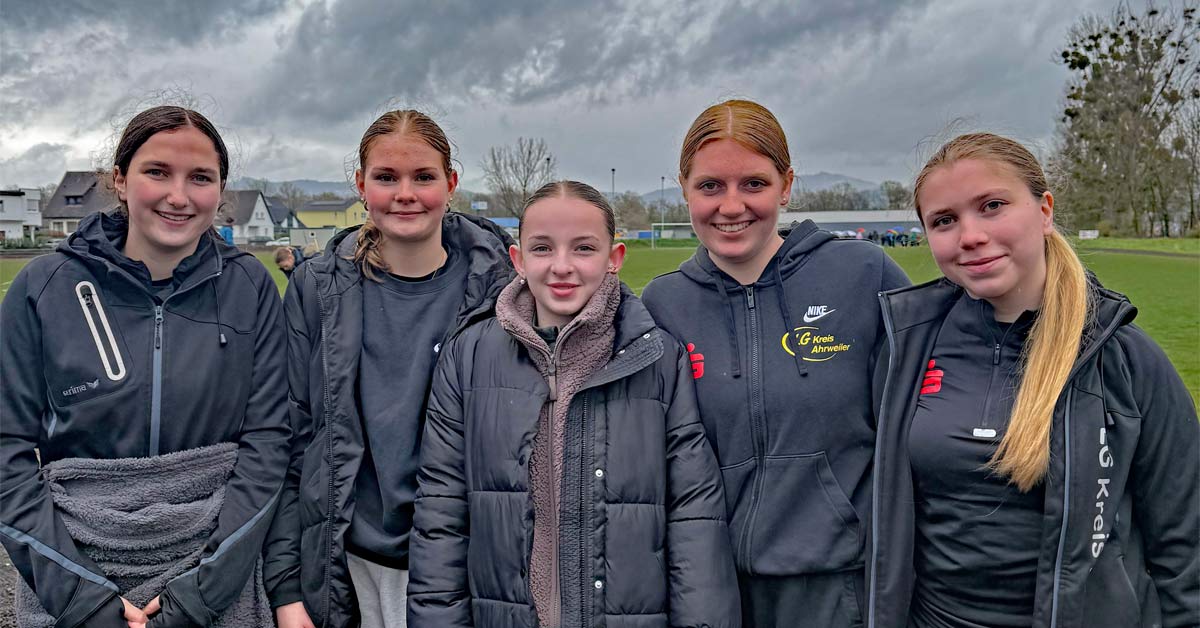Dernauer Nachwuchsathletinnen starten unter Extrembedingungen in Sinzig in die Saison – und liefern ab.