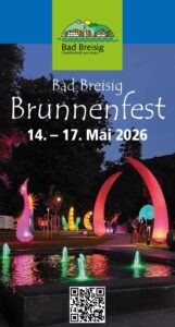 Brunnenfest 2026. Vier Tage Musik, Markt, Illumination und Highlights im Kurpark in Bad Breisig.
