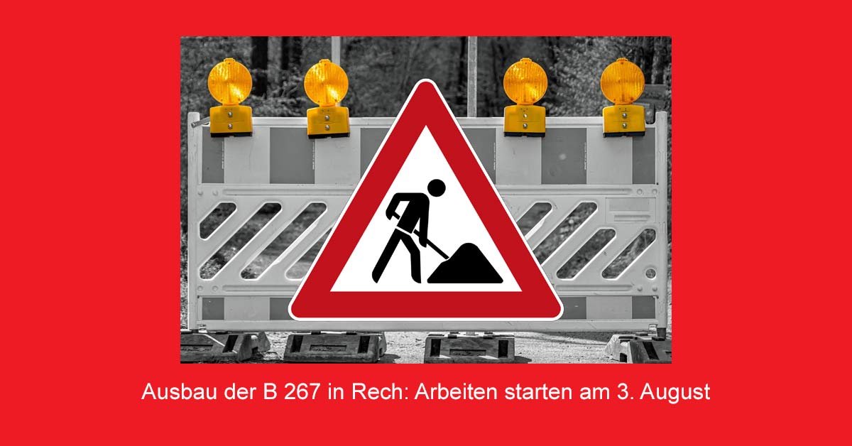 Neuer Belag, neue Wege und zeitweise komplette Sperrung: Der Vollausbau der Ortsdurchfahrt Rech steht bevor.