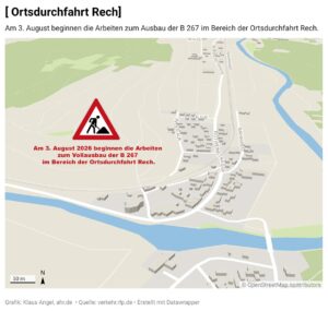 Ahr-Romantik an der Rotweinstraße mit Rotampel: Ab 3. August baut Rech die B 267 um!