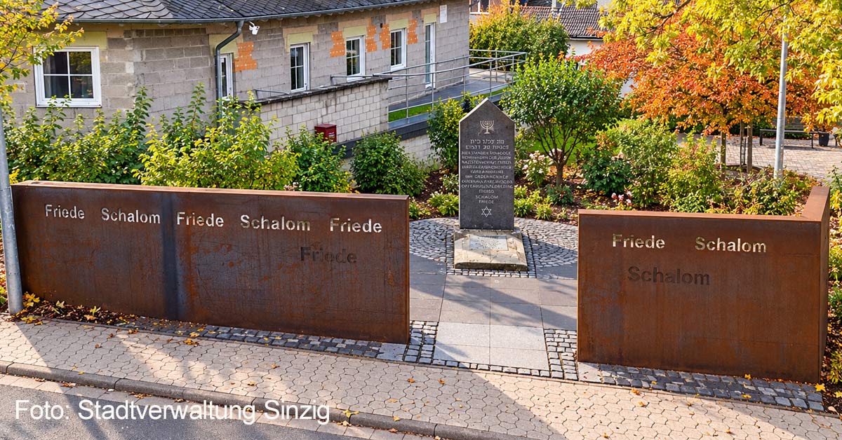 Das jüdische Mahnmal in der Rheinstraße in Sinzig wurde neu gestaltet und zu einem Friedensmal erweitert. Der Entwurf stammt vom Sinziger Künstler Titus Reinarz.